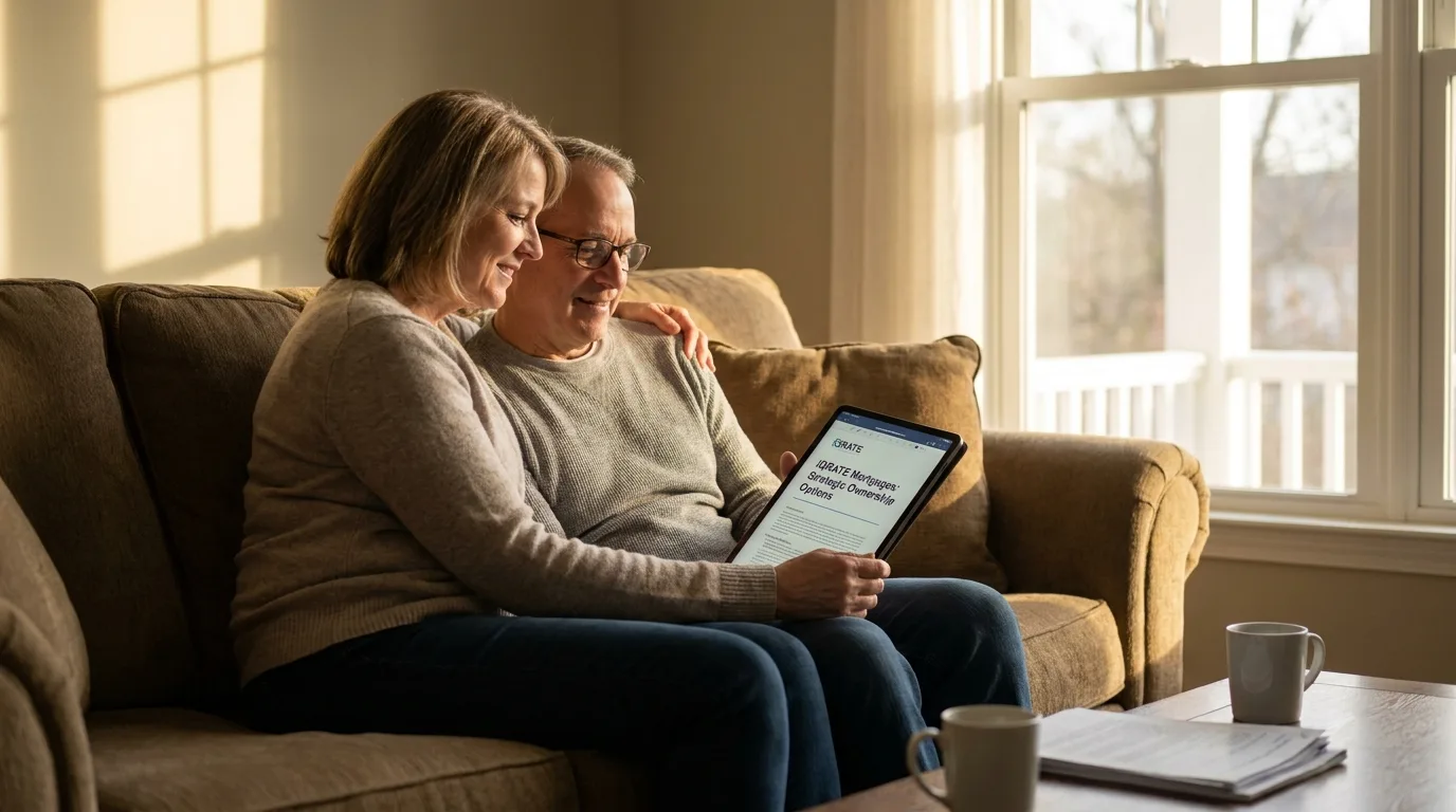 Couple discussing whether to apply for a mortgage jointly or solo.