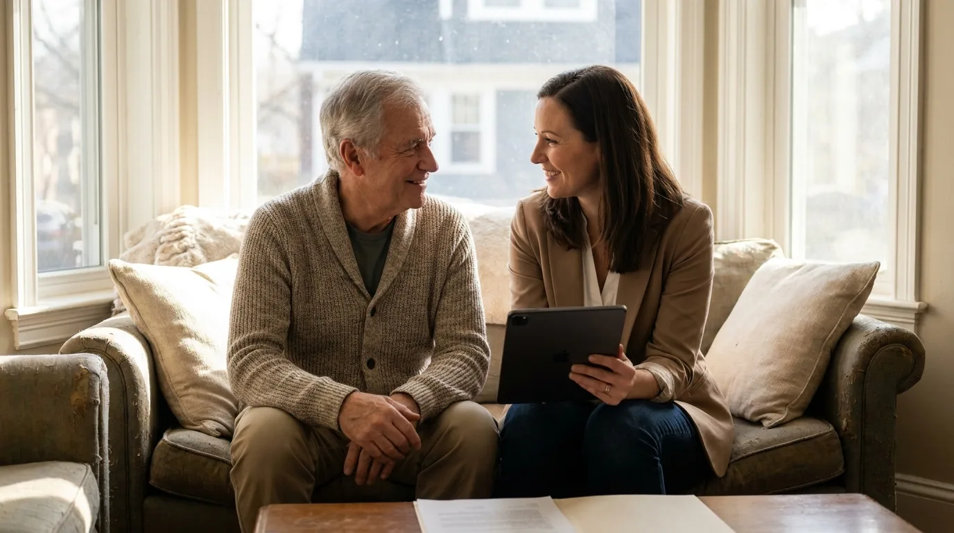 A multi-generational family planning their home purchase
