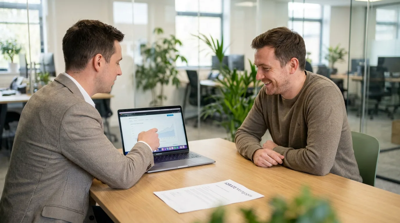 Business owner discussing mortgage qualification strategy with their accountant.