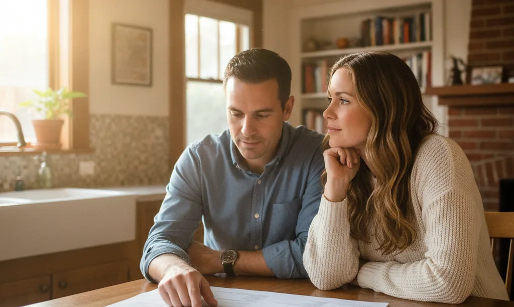 A couple planning their real estate investment.