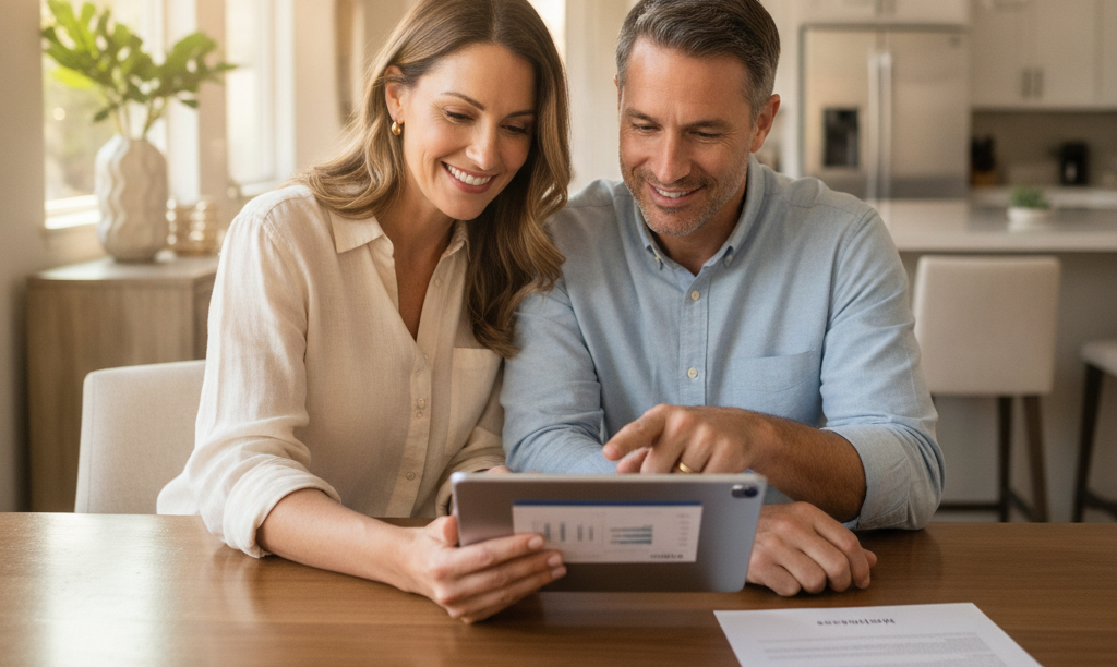 Couple planning their California home down payment.
