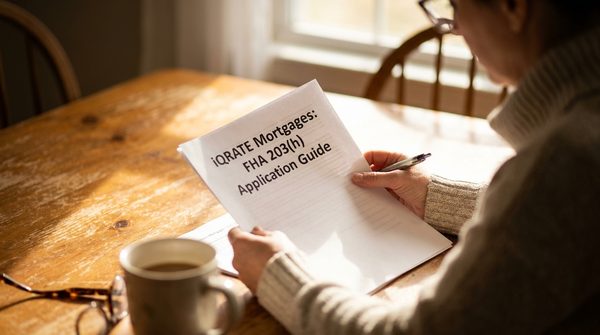 A person reviewing mortgage application documents