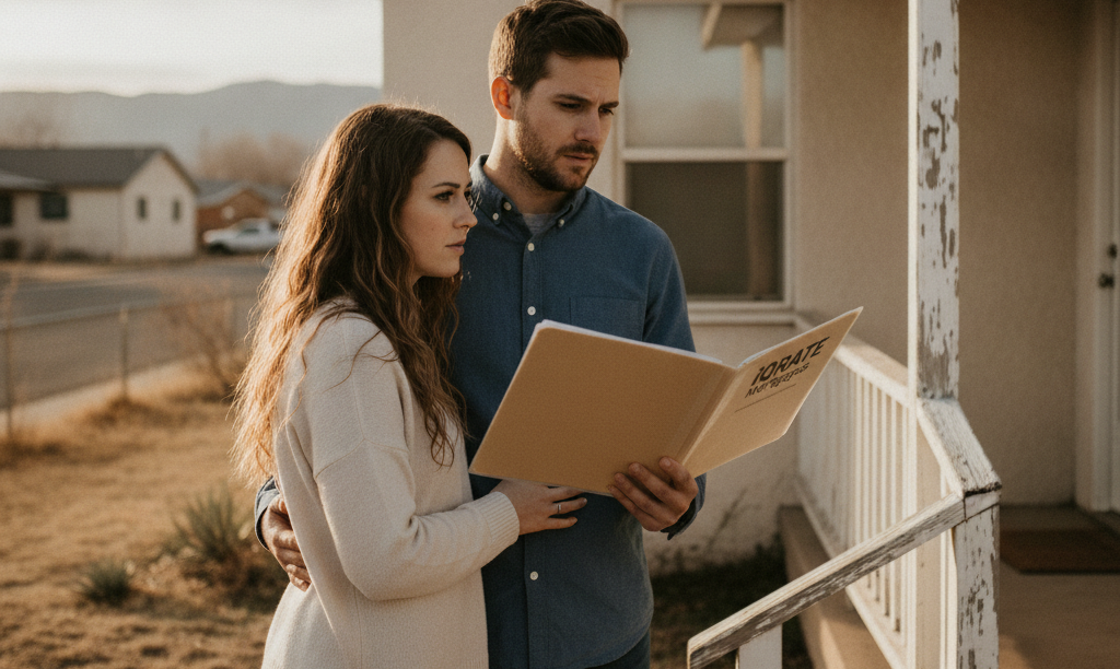 Couple concerned about FHA appraisal outside Reno home.