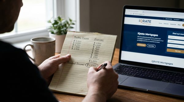 A mortgage professional reviewing loan documents, illustrating the manual underwrite process.