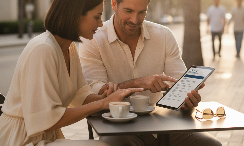 Couple planning their Florida home purchase mortgage.