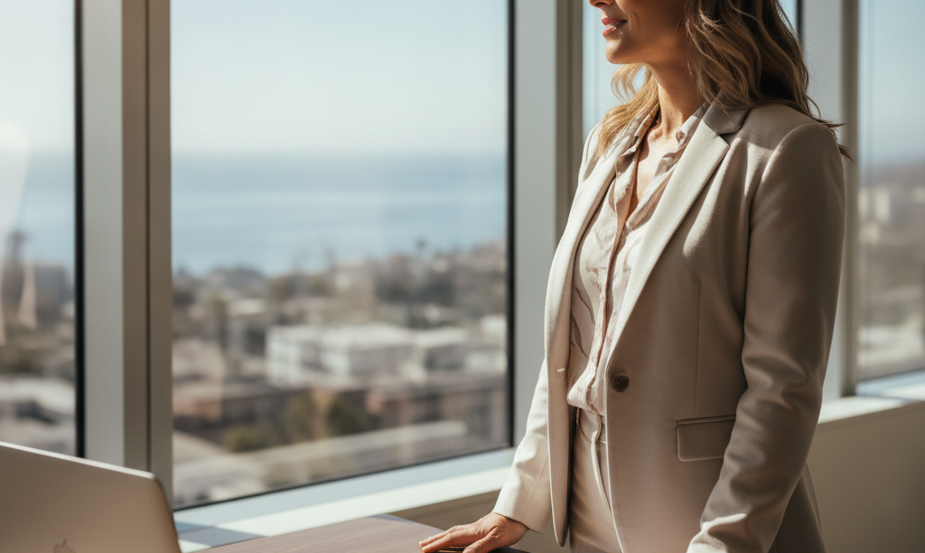 Real estate leader feeling confident and in control.
