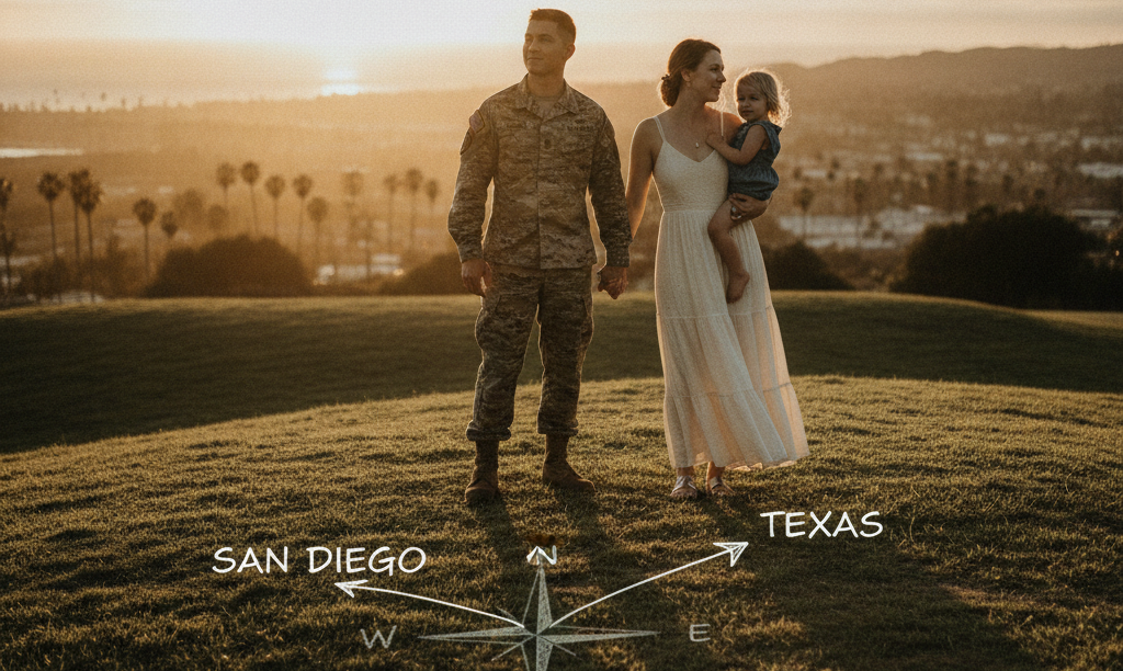 Military family planning their PCS move to Texas.