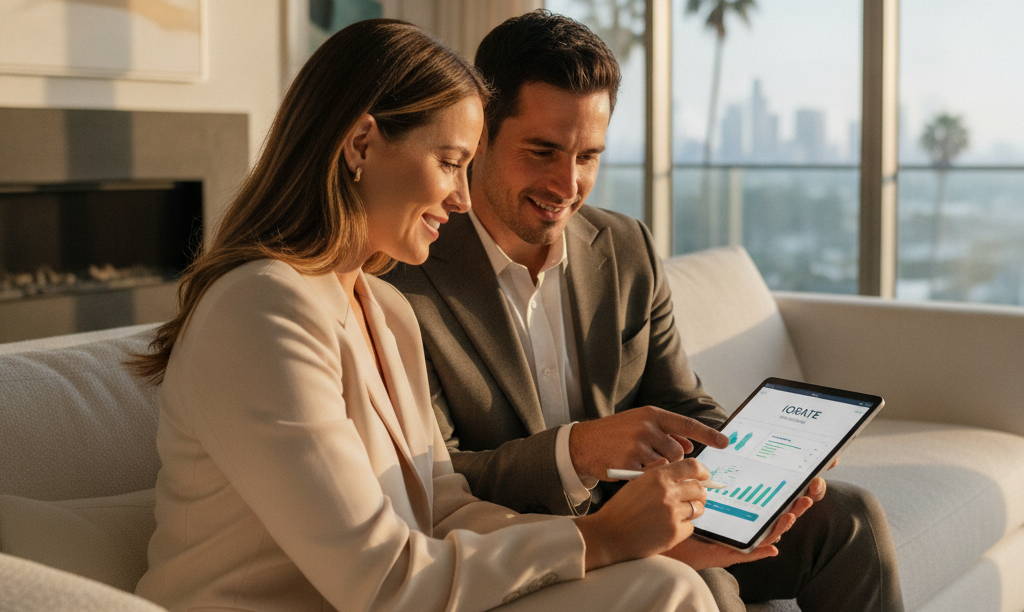 Couple planning their wealth preservation with iQRATE.
