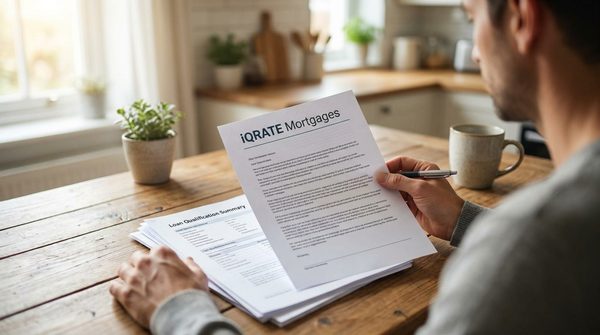 Illustration of financial documents needed to qualify for a mortgage.