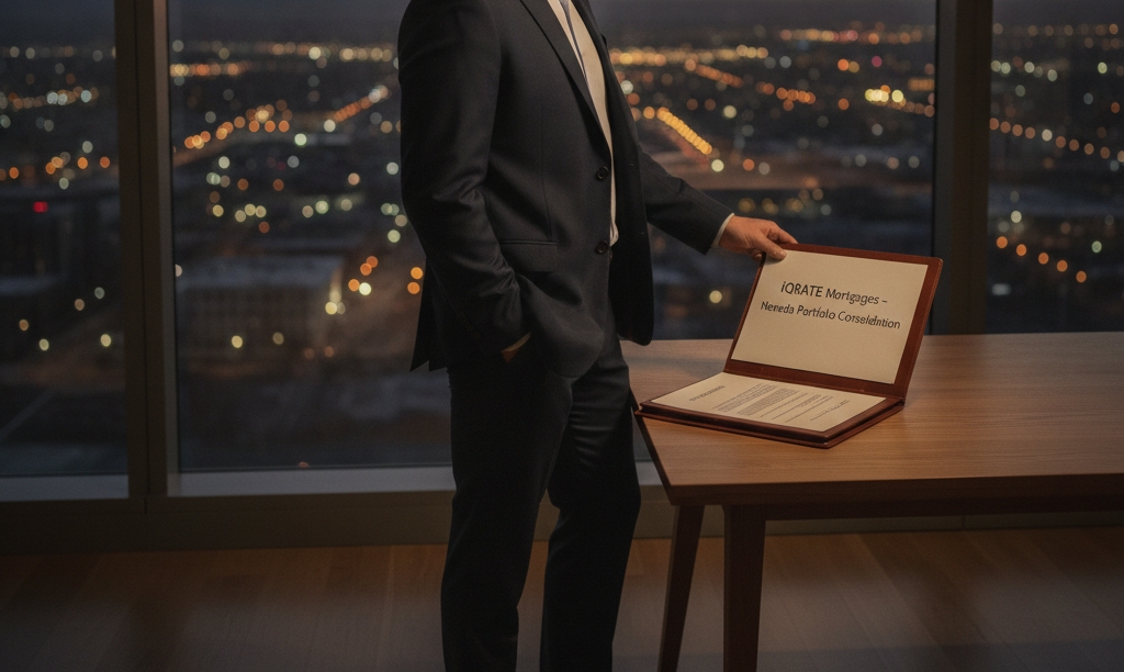Investor with iQRATE Mortgages portfolio overlooking Reno.