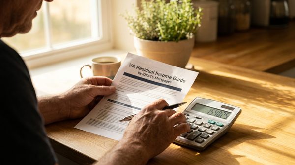 A balanced scale showing the importance of both credit score and residual income.