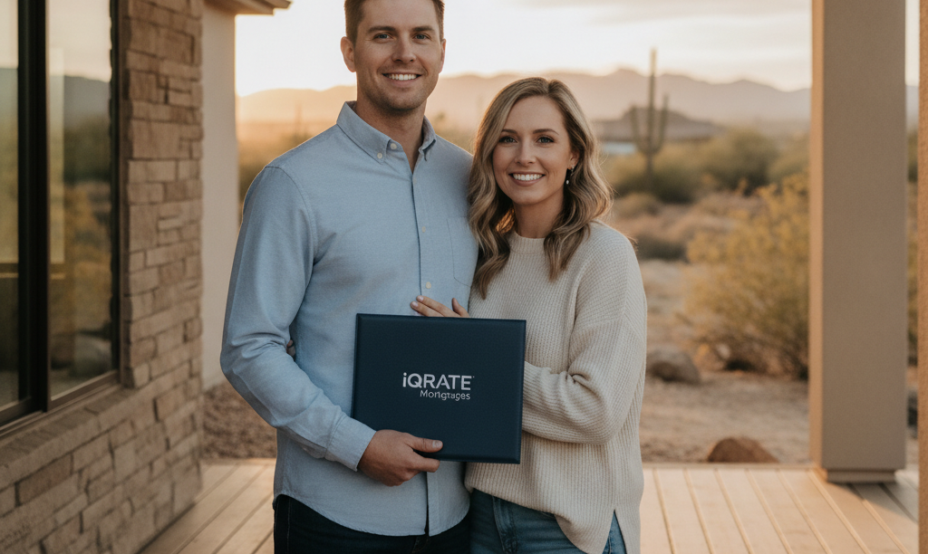 Couple celebrating their new Nevada home mortgage.
