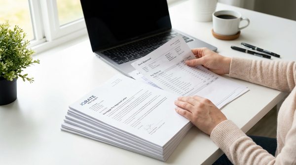 Checklist of required income documentation for a mortgage.