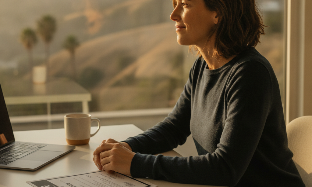 California freelancer feeling confident about their mortgage approval.