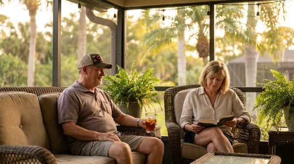 A person reviewing financial documents for a VA IRRRL refinance.