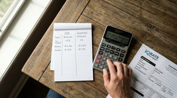 Comparison of FHA and Conventional mortgage insurance costs.