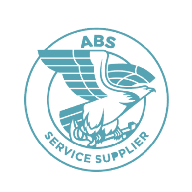 ABS service logo in teal color