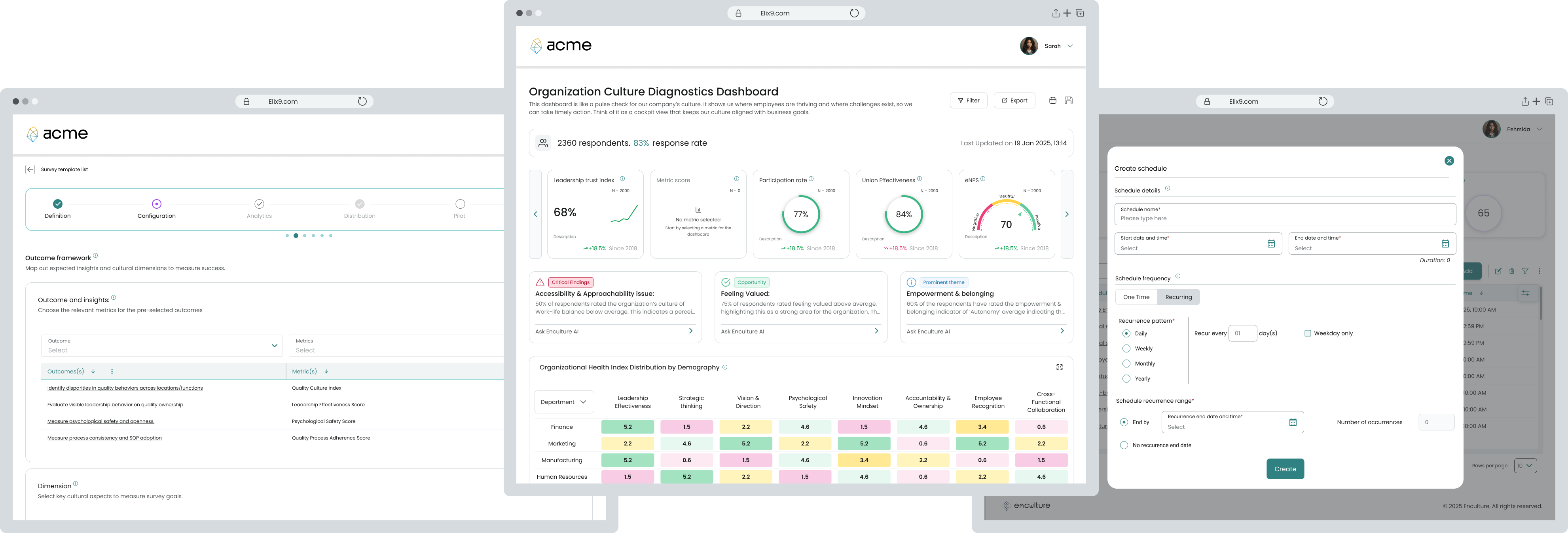 Image screenshot of Enculture AI Employee Engagement Software