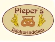 Logo von Pieper's Bäckerlädchen mit einem Brezel-Symbol und Weizenähren in einem ovalen Rahmen.