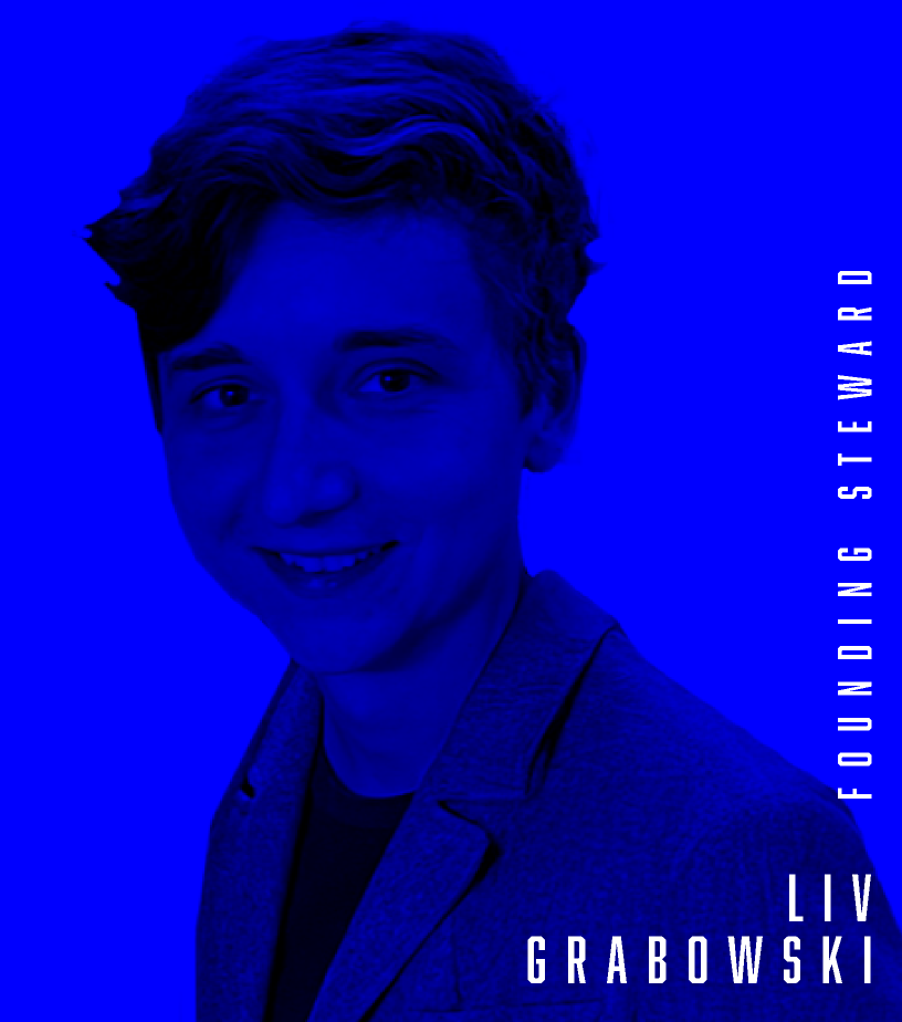 Image of Liv Grabowski with a blue tint
