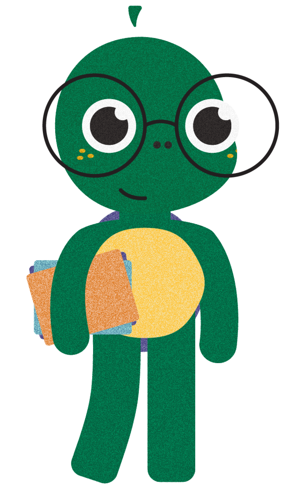 Bright holding books 