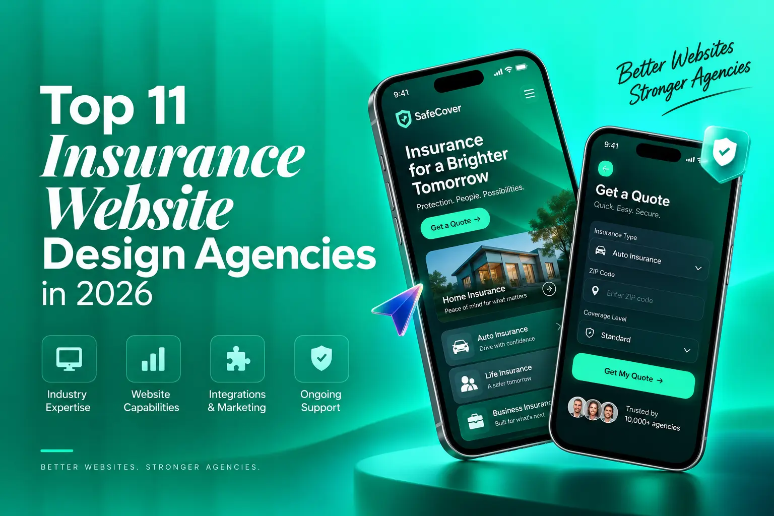 Top insurance website design agencies in 2026 creating responsive insurance websites with quote forms, policy management, and lead generation features.