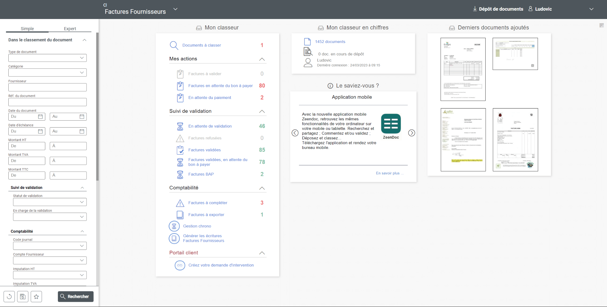capture d'écran de la solution Nano by Zeendoc