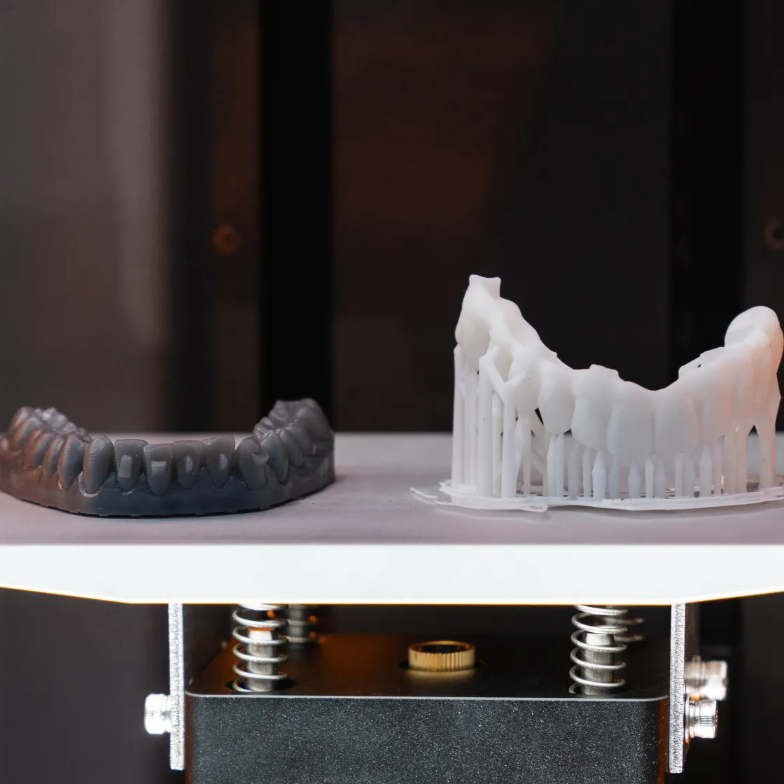 3D printed crown and model for an implant restoration.