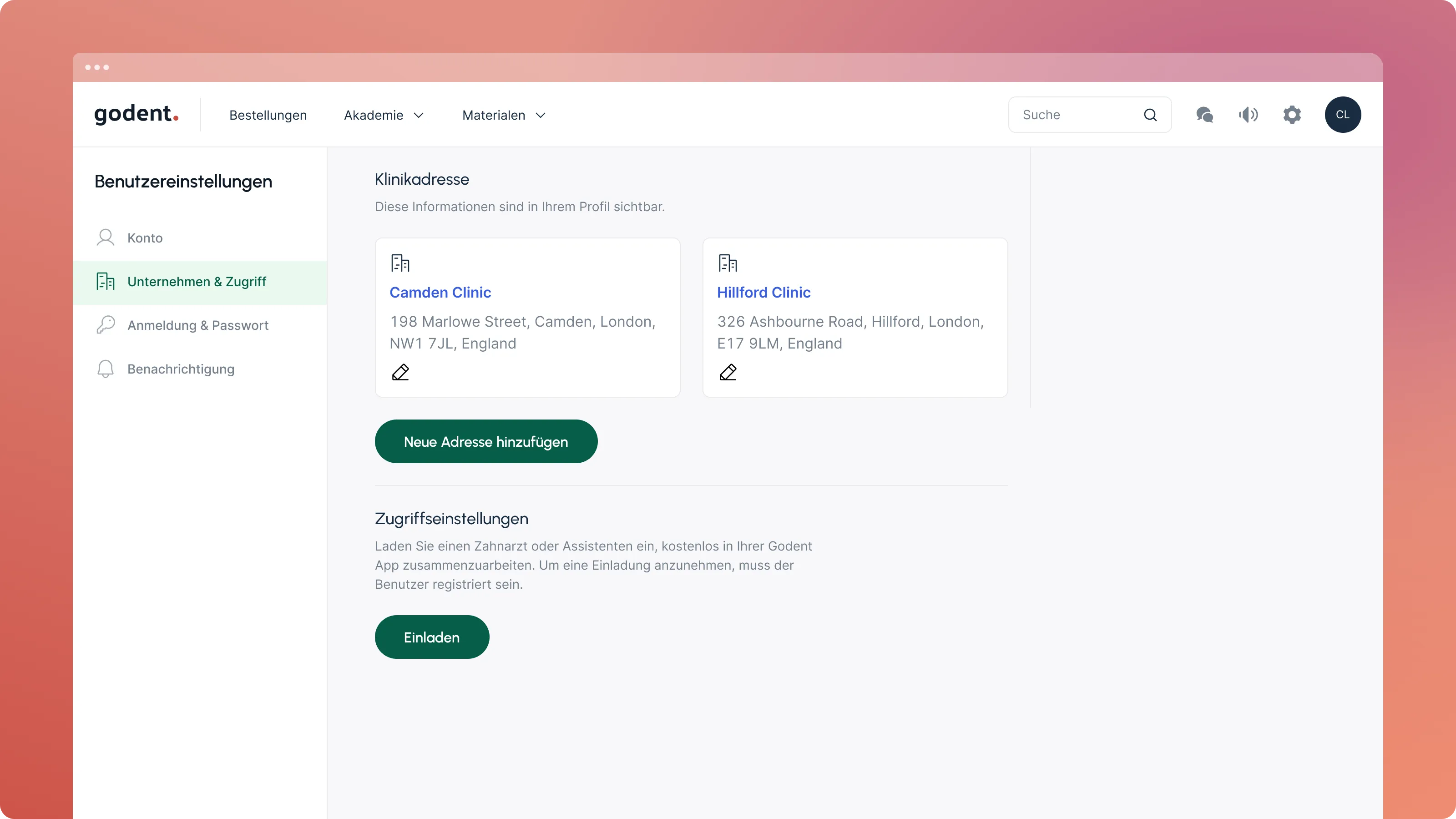 Godent dijital lab portal, dso solutions screen