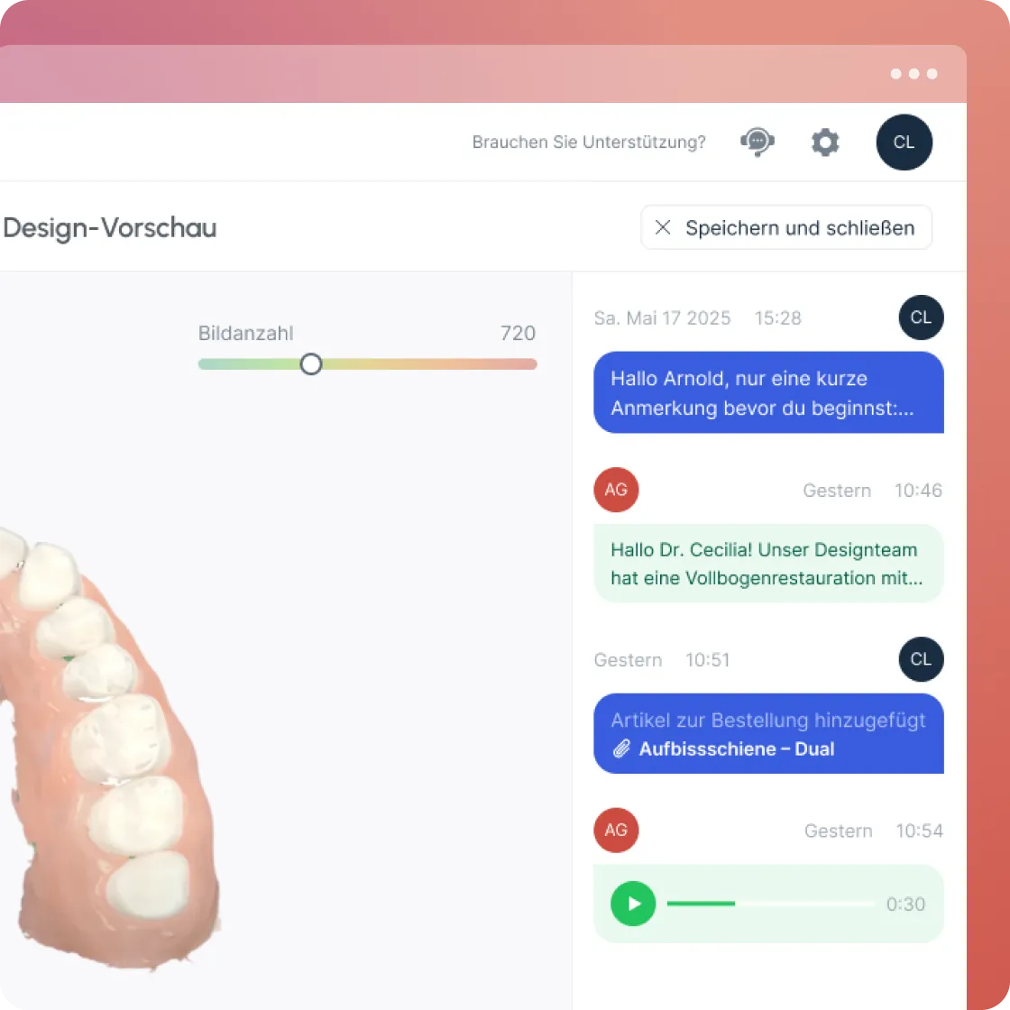 Screenshot of Godent's live chat support