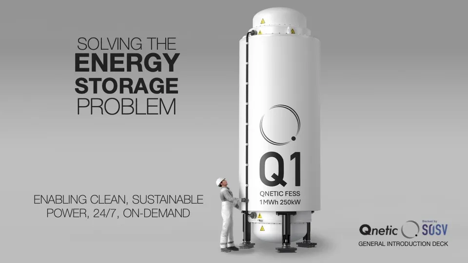 Qnetic Q1 energy storage unit enabling clean, sustainable power 24/7 on-demand