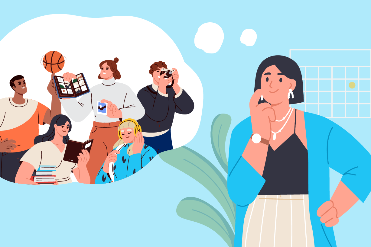 Illustration of women thinking about reward ideas
