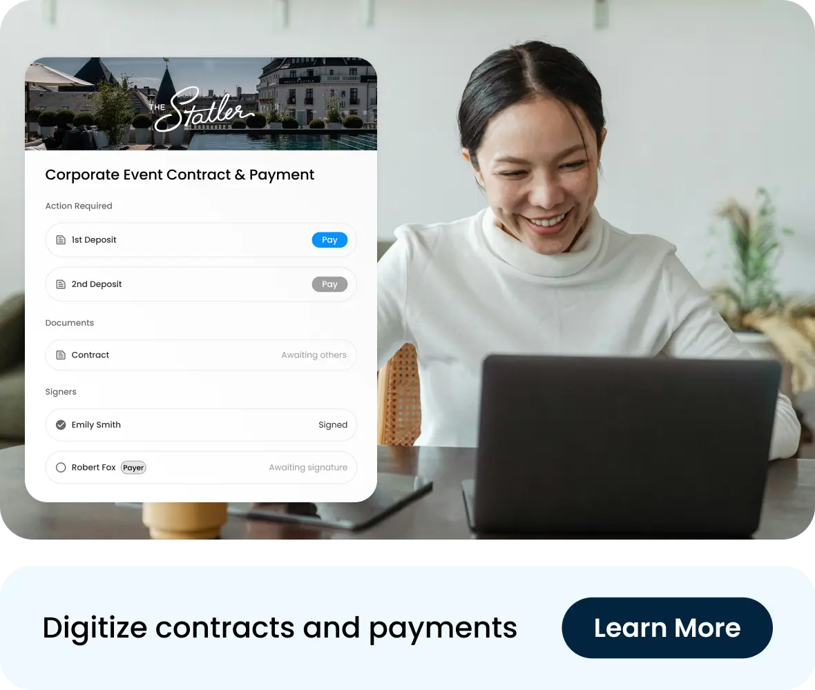 Digitize hotel contracts and payments
