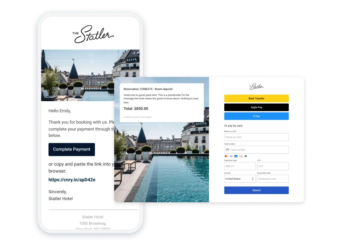 Canary Hotel Payment Links