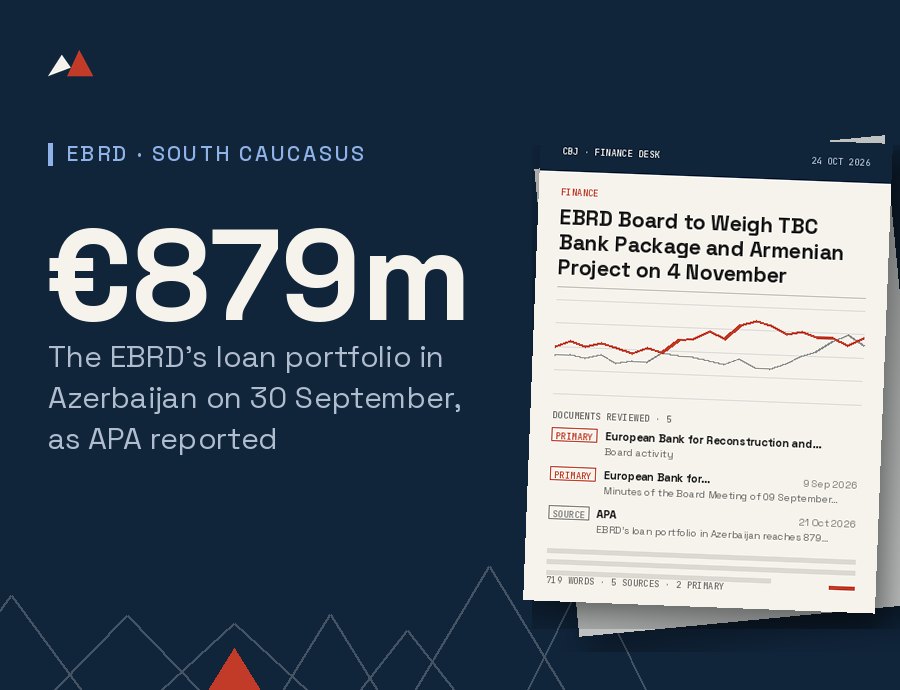 EBRD Board to Weigh TBC Bank Package and Armenian Project on 4 November