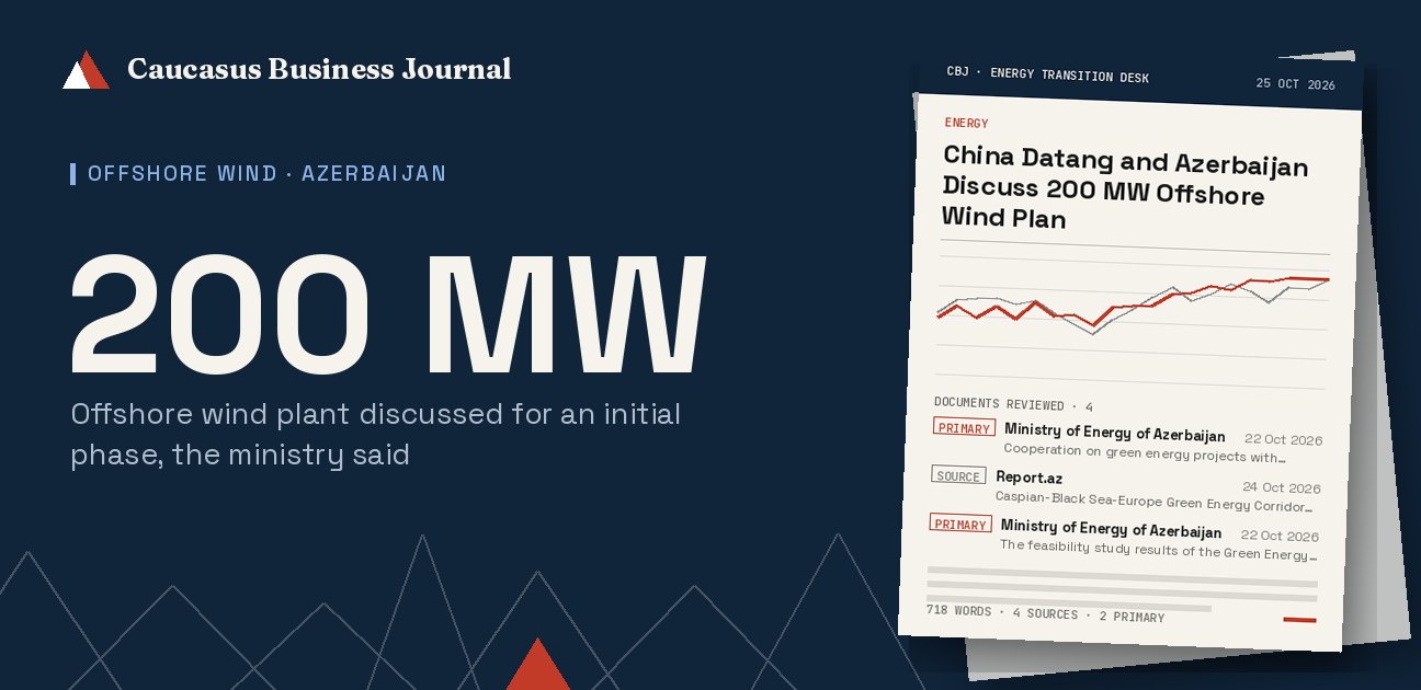 China Datang and Azerbaijan Discuss 200 MW Offshore Wind Plan