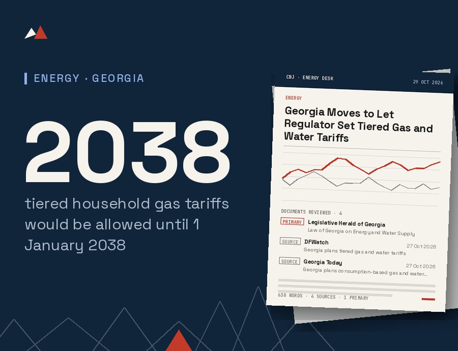 Georgia Moves to Let Regulator Set Tiered Gas and Water Tariffs
