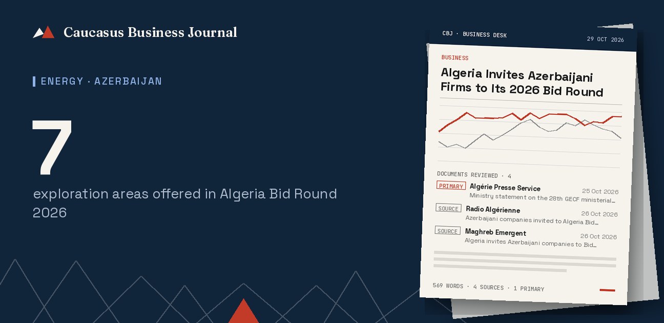 Algeria Invites Azerbaijani Firms to Its 2026 Bid Round