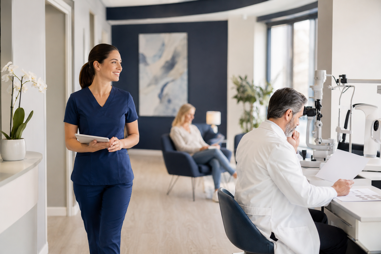 Retina clinic operating smoothly