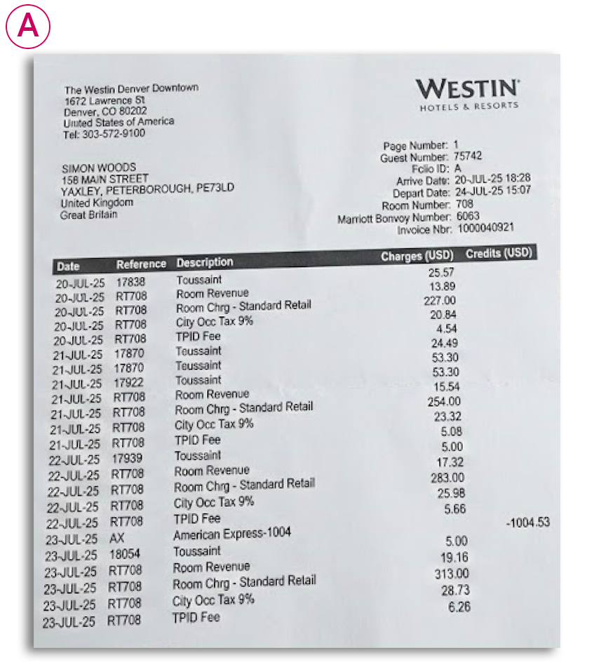 Receipt A