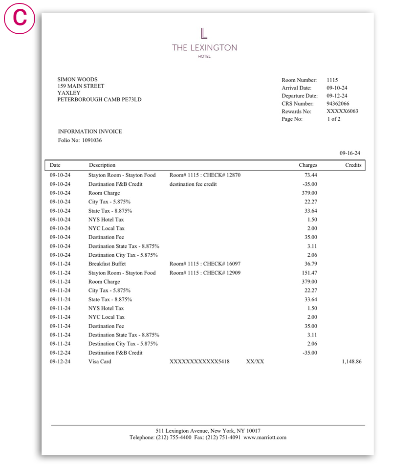 Receipt C