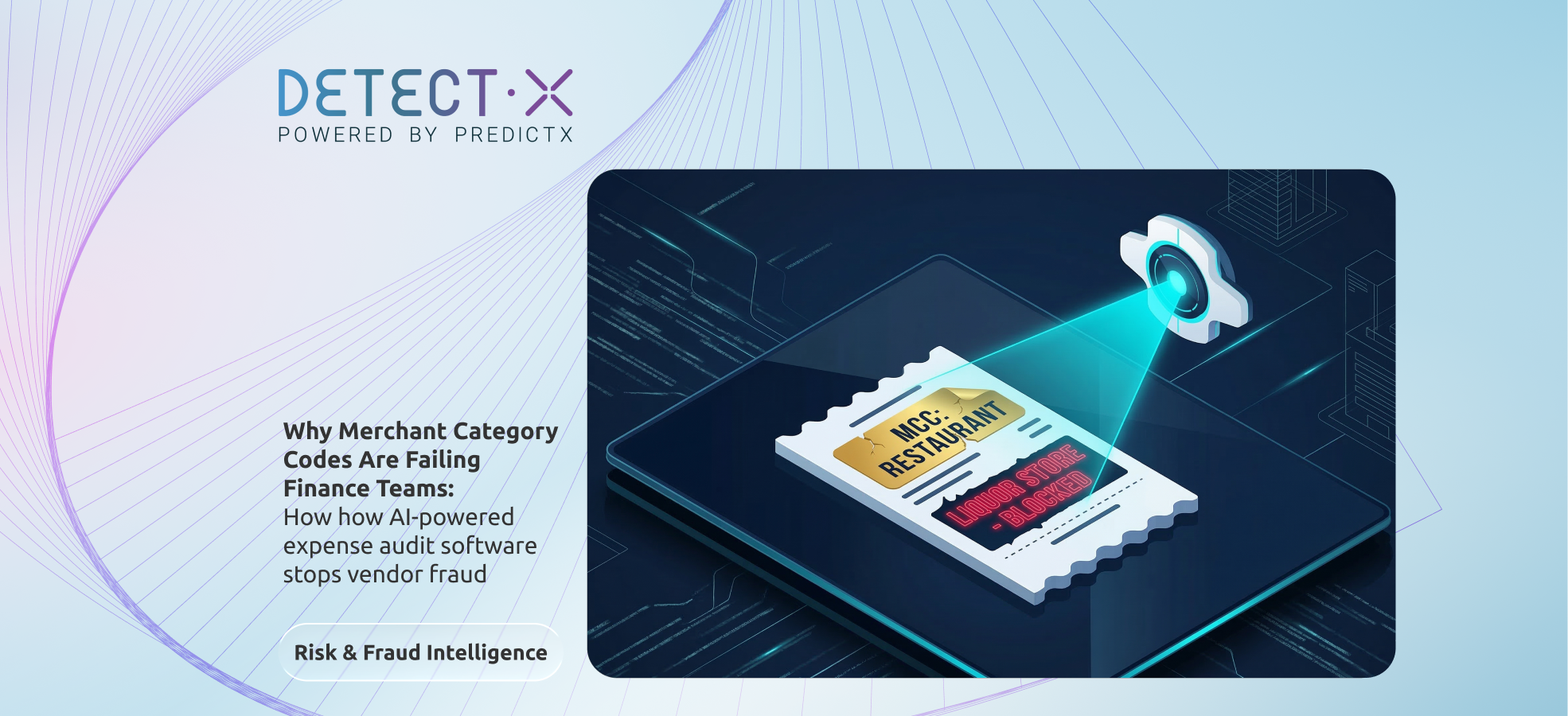 A misleading 'Merchant Category Code' sticker from a receipt, revealing vendor manipulation. This demonstrates how DetectX bypasses self-assigned MCCs using machine learning spend analytics to stop automated approval of out-of-policy expenses.