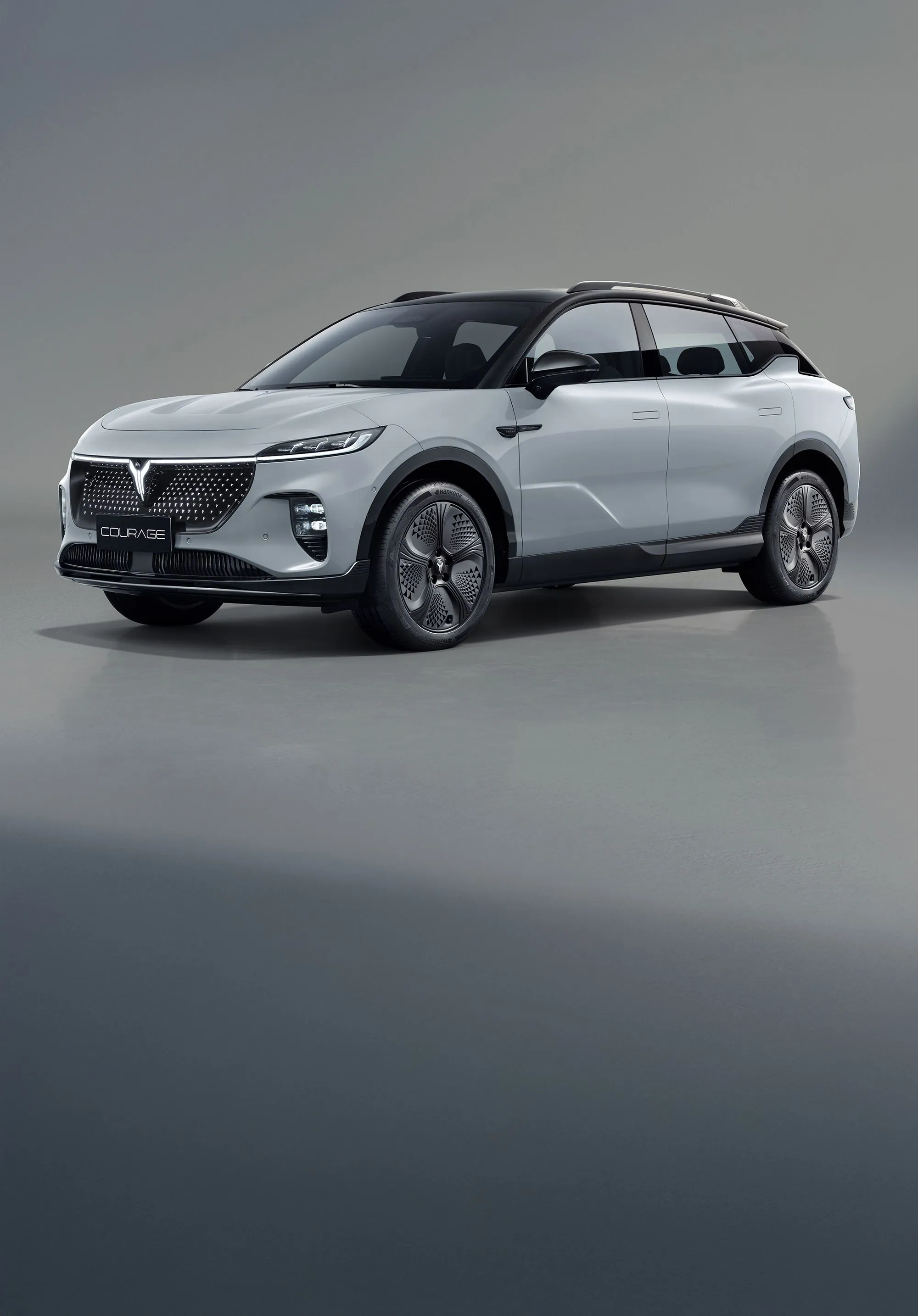 VOYAH Courage on a grey background.