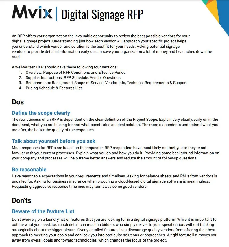 How to Write a Digital Signage RFP