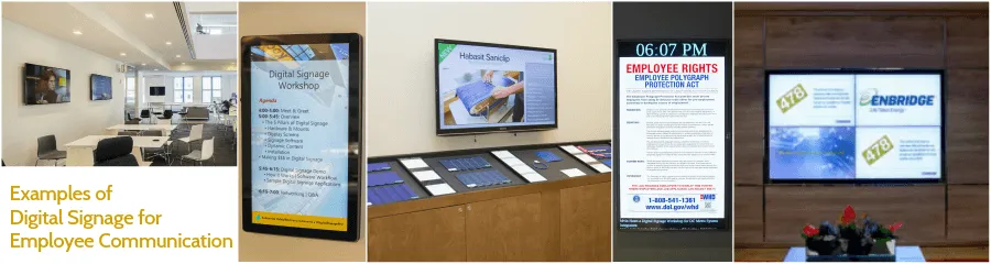 7 Examples of Employee Communication on TV Screens
