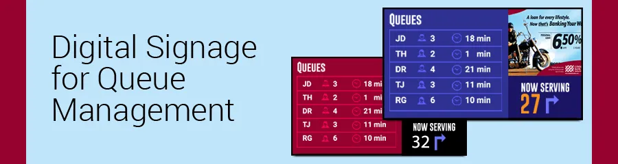 What happens when you use Digital Signage for Queue Management?