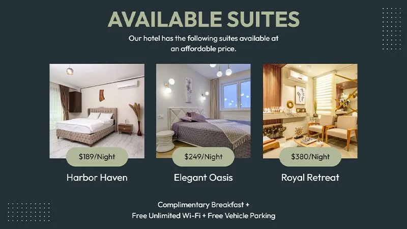 Digital Signage Hotel Room Options 1 Landscape