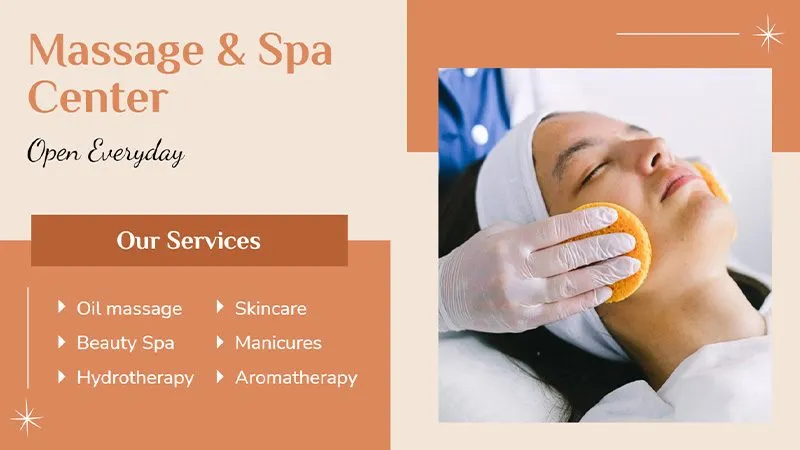 Digital Signage Hotel Spa Template 2 Landscape