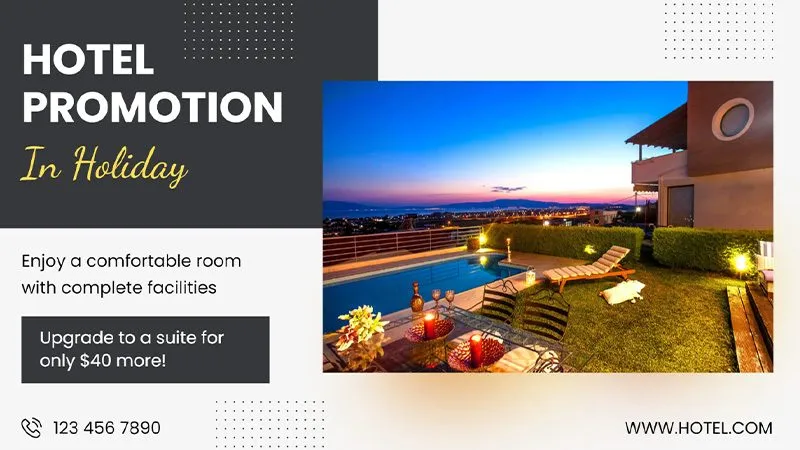 Digital Signage Hotel Promo Template 1 Landscape