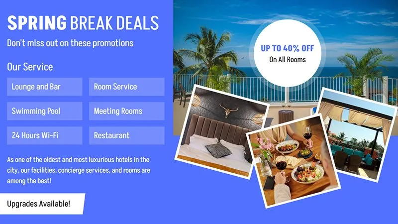 Digital Signage Hotel Promo Template 4 Landscape